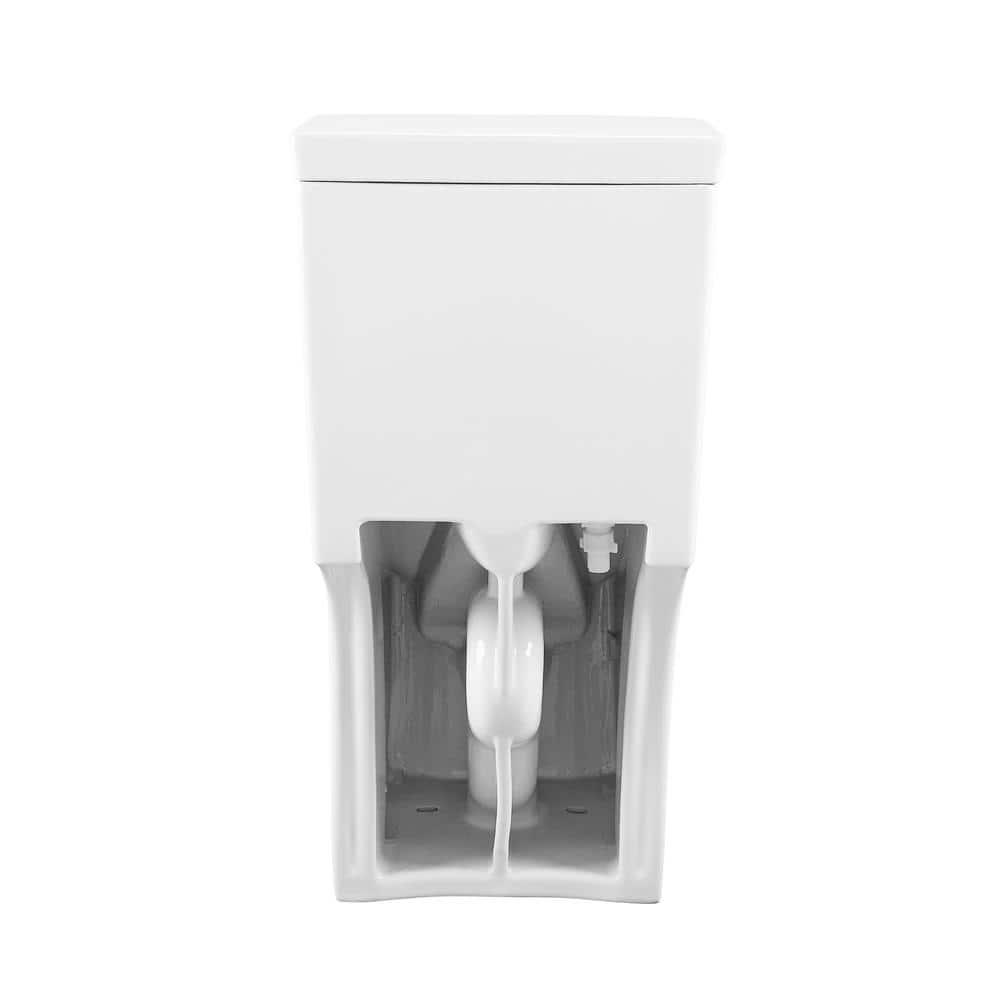 Swiss Madison Classe 1Piece 128 GPF Single Flush Handle Elongated Toilet in White Seat Included