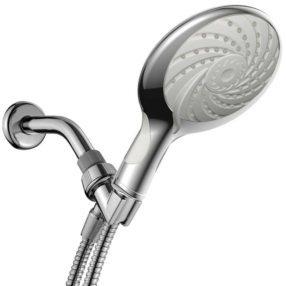 5-Spray 6 in. Single Wall Mount Handheld Rain Shower Head in chrome 21692