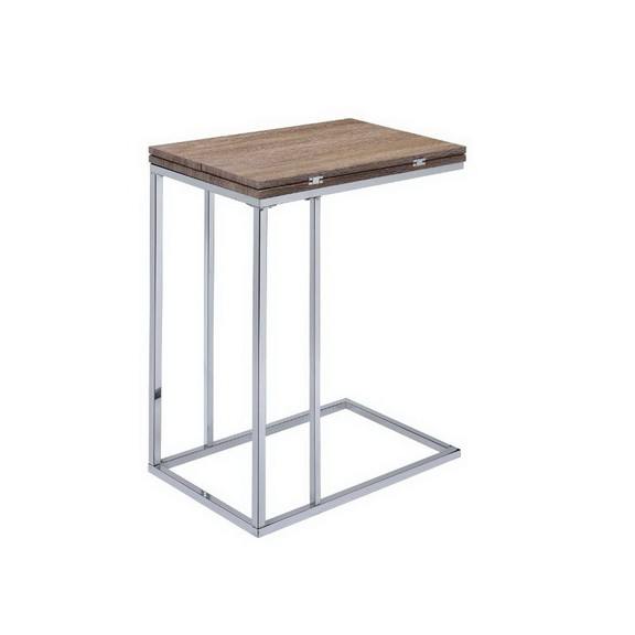 Acme 81849 Danson Accent Table  Weathered Oak   Ch...