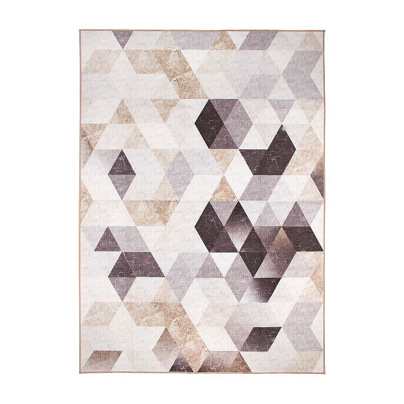 My Magic Carpet Lattice Geometric Machine Washable Rug