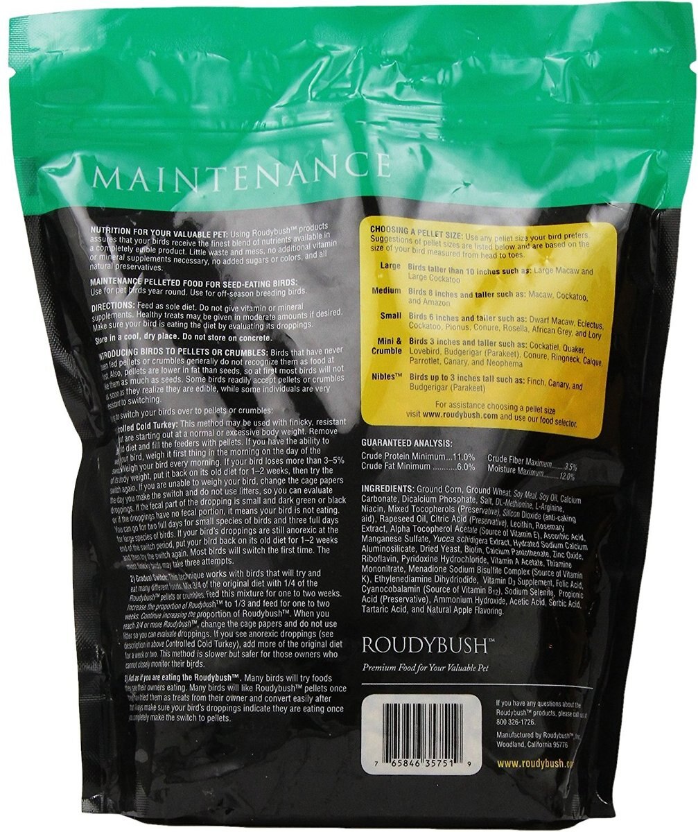 Roudybush Daily Maintenance Medium Bird Food