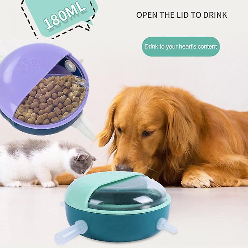 Puppy Kitten Milk Feeder Sets 180ml Bowl 5 Teats Silicone Simulation Nursing Station Cats Food Dispenser Newborn Pet Accessories