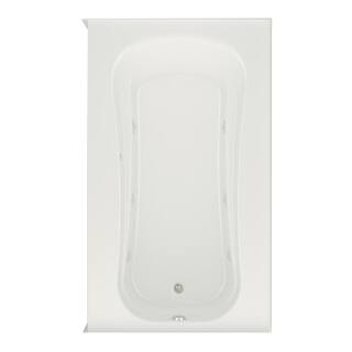 Aquatic Cariani 72 in. Acrylic Right Drain Rectangular Alcove Whirlpool Bathtub with Heater in Biscuit 826541949680