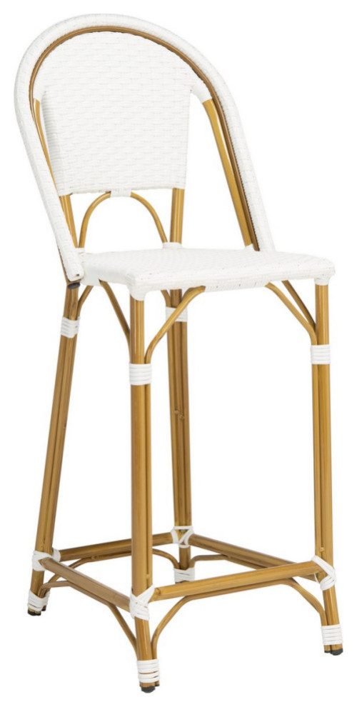 Jose Stackable Bar Stool White   Tropical   Outdoor Bar Stools And Counter Stools   by AED Luxury Home Decor  Houzz