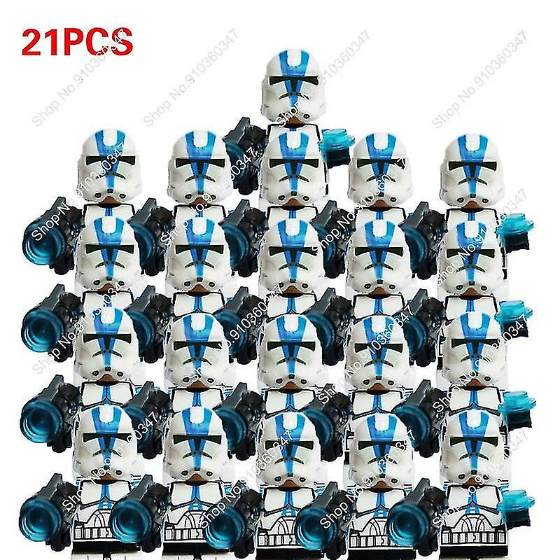 21 Pieces Of New Star Strom Wars Clone Trooper Compatible With 9488 Building Blocks Children's Toys