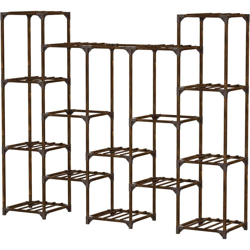 Outdoor Natural Walnut Wood Plant Stand (7-Tiered) AM929C-292