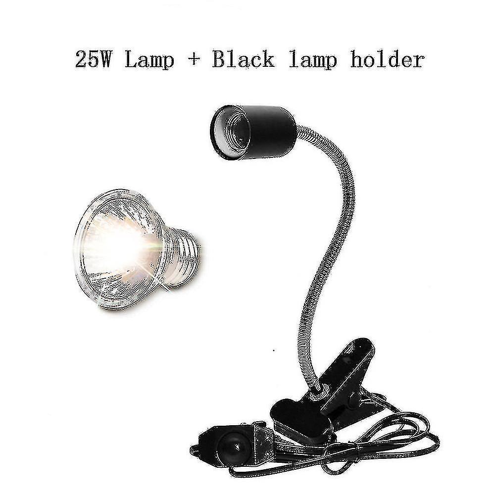 Reptile Uva Uvb Lamp With Clip-on Bulb Lamp Holder Kit Turtle Basking Uv Heating Lamp Bulb Set Tortoises Lizards Light Lighting
