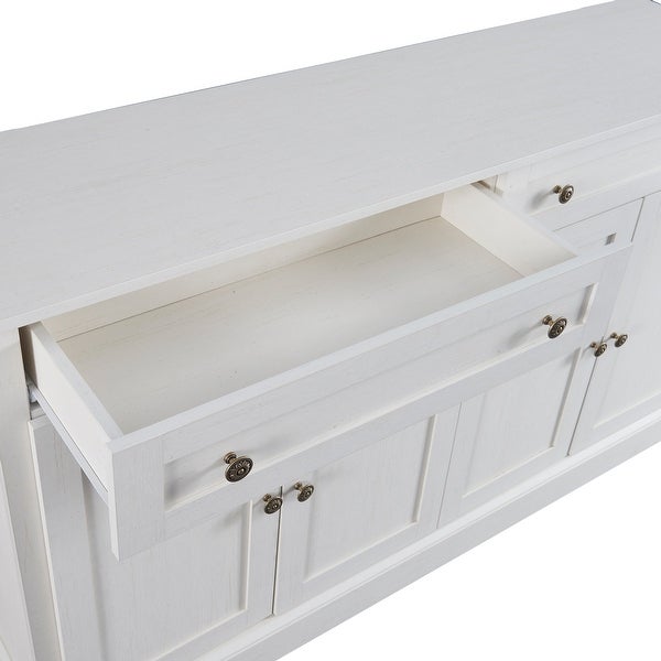 Kitchen Sideboard Storage Buffet Cabinet with 2 Drawers and 4 Doors