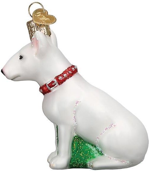 Old World Christmas Bull Terrier Glass Tree Ornament