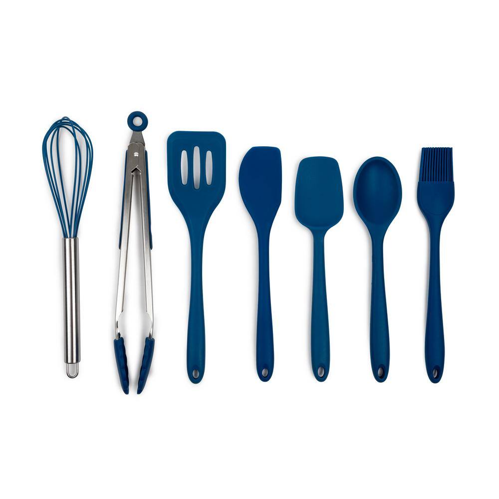 Core Kitchen 7-Piece Blue Lapis Basic Silicone Utensil Set 32529-E