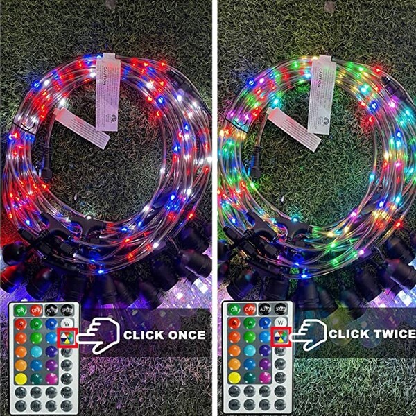 48ft RGB String Lights with RGB Wire 15+2 Bulbs Shopping - The Best Deals on String Lights | 39602860