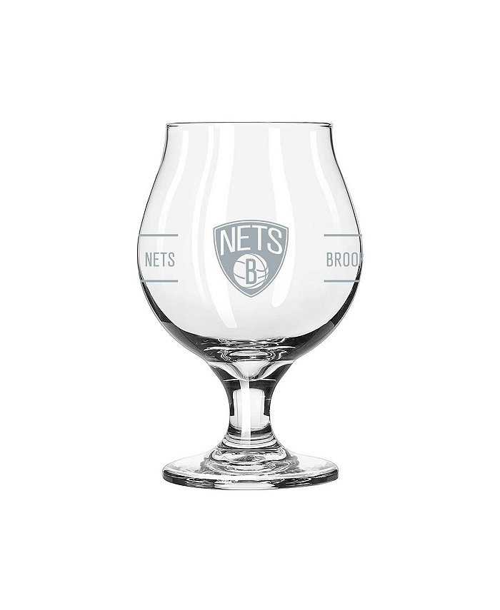 Logo Brands Brooklyn Nets 16 Oz Belgium Glass