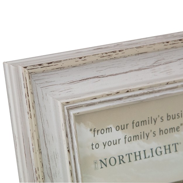 X 10 quot Weathered Finish Photo Picture Frame White