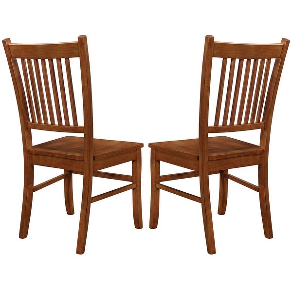 Wood Mission Country Style Dining Chairs (Set of 2)