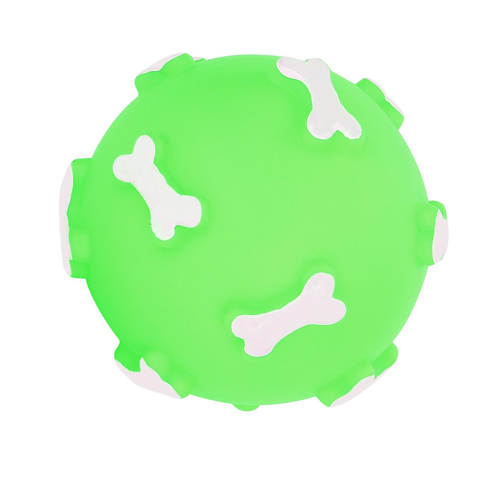 Vinyl Nonpoisonous Outdoor Squeaky Vocal Ball Dog Clean Teething Chew Toys Pet Supplygreen