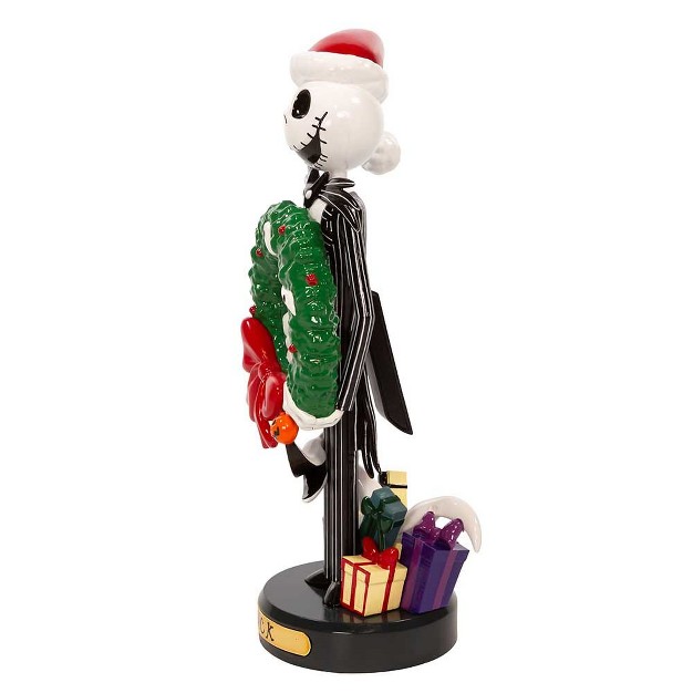 Kurt Adler 10 inch Disney Nightmare Before Christmas Jack Skellington With Wreath Nutcracker