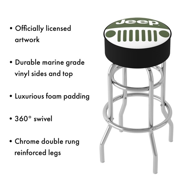 Jeep Grille 360 Degree Swivel Barstool w/ Foam Padded Seat - 20 x 20 x 31