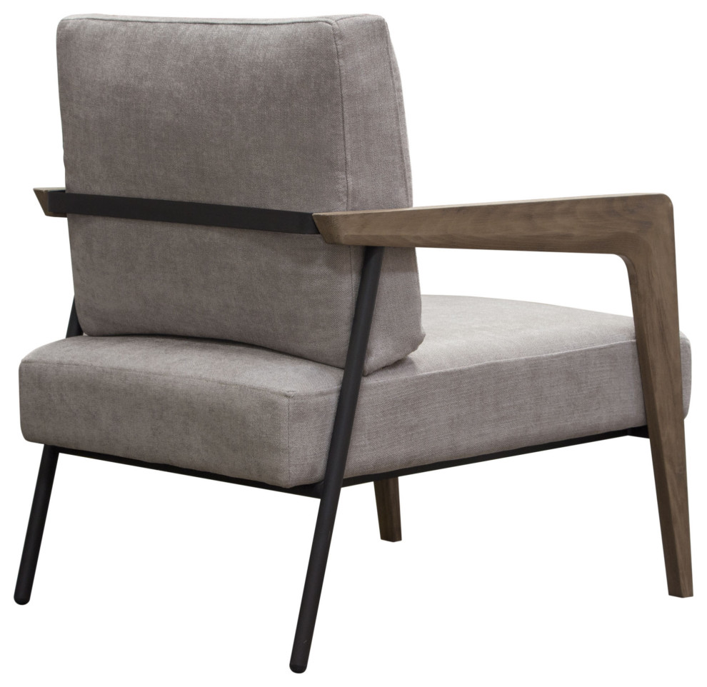 Blair Modern Grey Fabric Wood Arm Accent Chair For Living Room   Transitional   Armchairs And Accent Chairs   by Sideboards and Things  Houzz