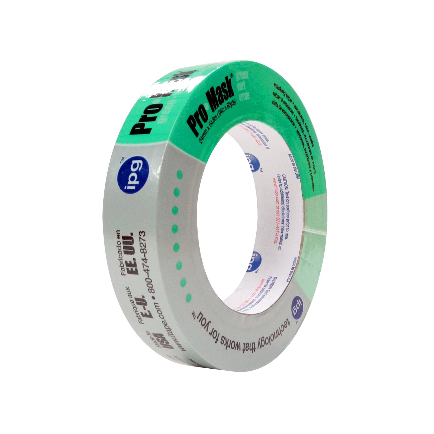 IPG Pro-Mask 0.94 in. W X 60 yd L Green Masking Tape