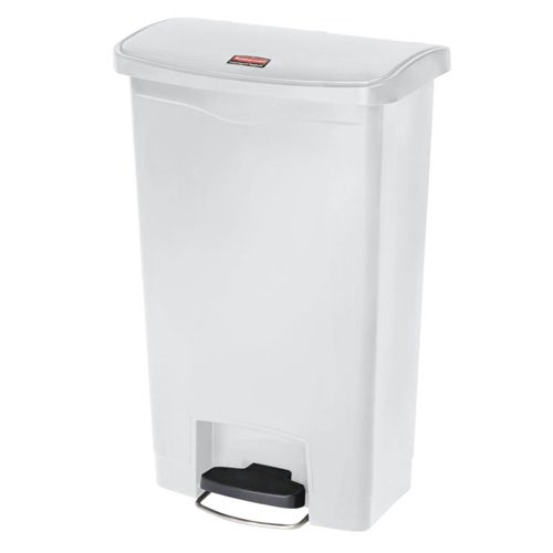 Rubbermaid Slim Jim 50L/13G Step Waste Bin， White