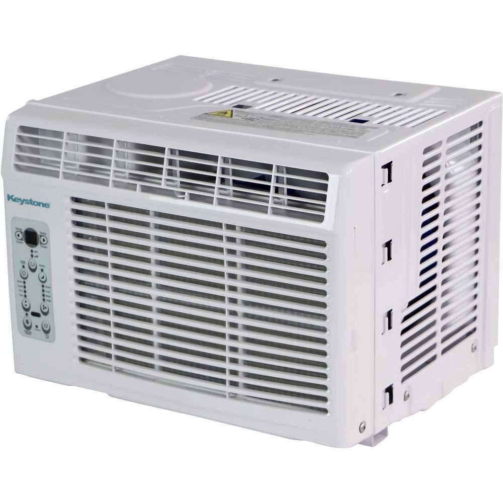 Keystone 12000 BTU Window-Mounted Air Conditioner with Follow Me LCD Remote Control in White KSTAW12BE KSTAW12BE