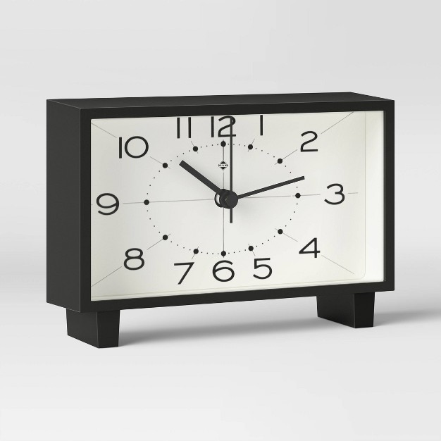 Rectangle Mantel Clock Black