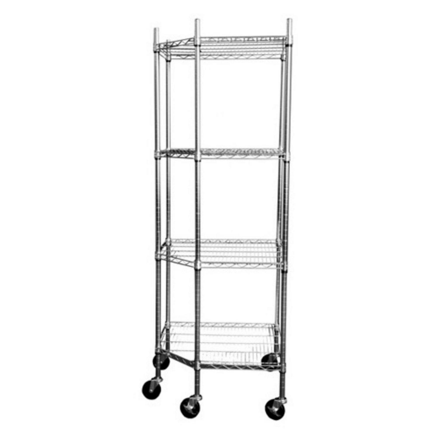 Trinity 4 Tier EcoStorage Corner Shelving with Wheels