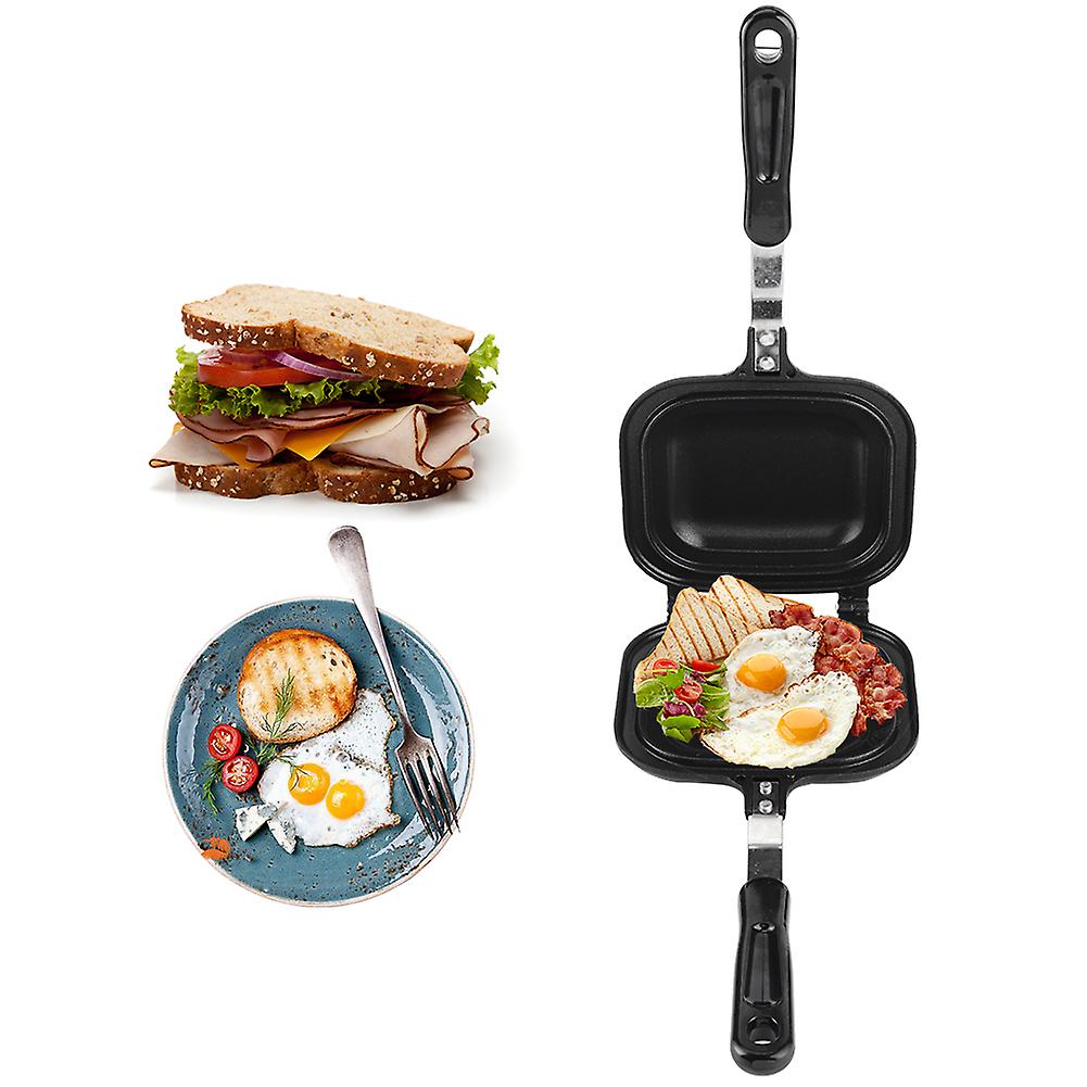 Double-sided Multifunction Fry Pan Sandwich Toaster Breakfast Maker Nonstick Baking Pan