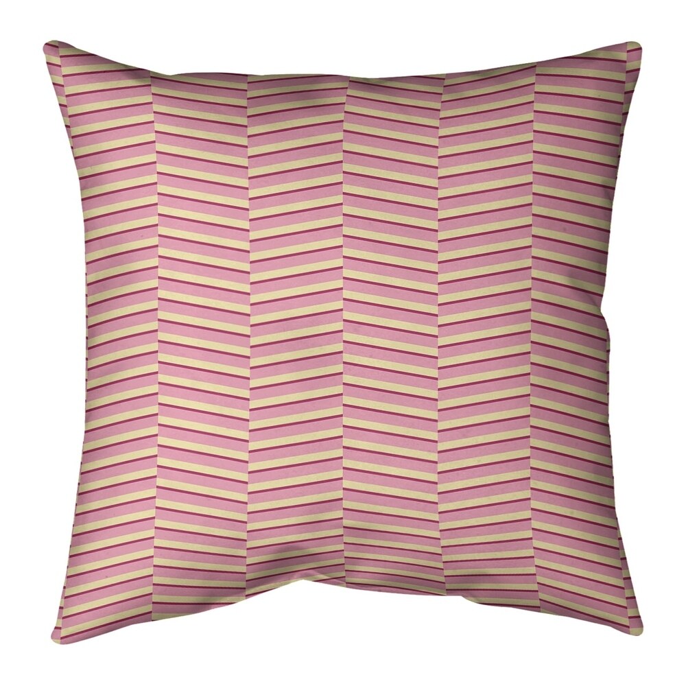 Rockport 3 color Fractured Stripes Indoor/Outdoor Pillow by Havenside Home