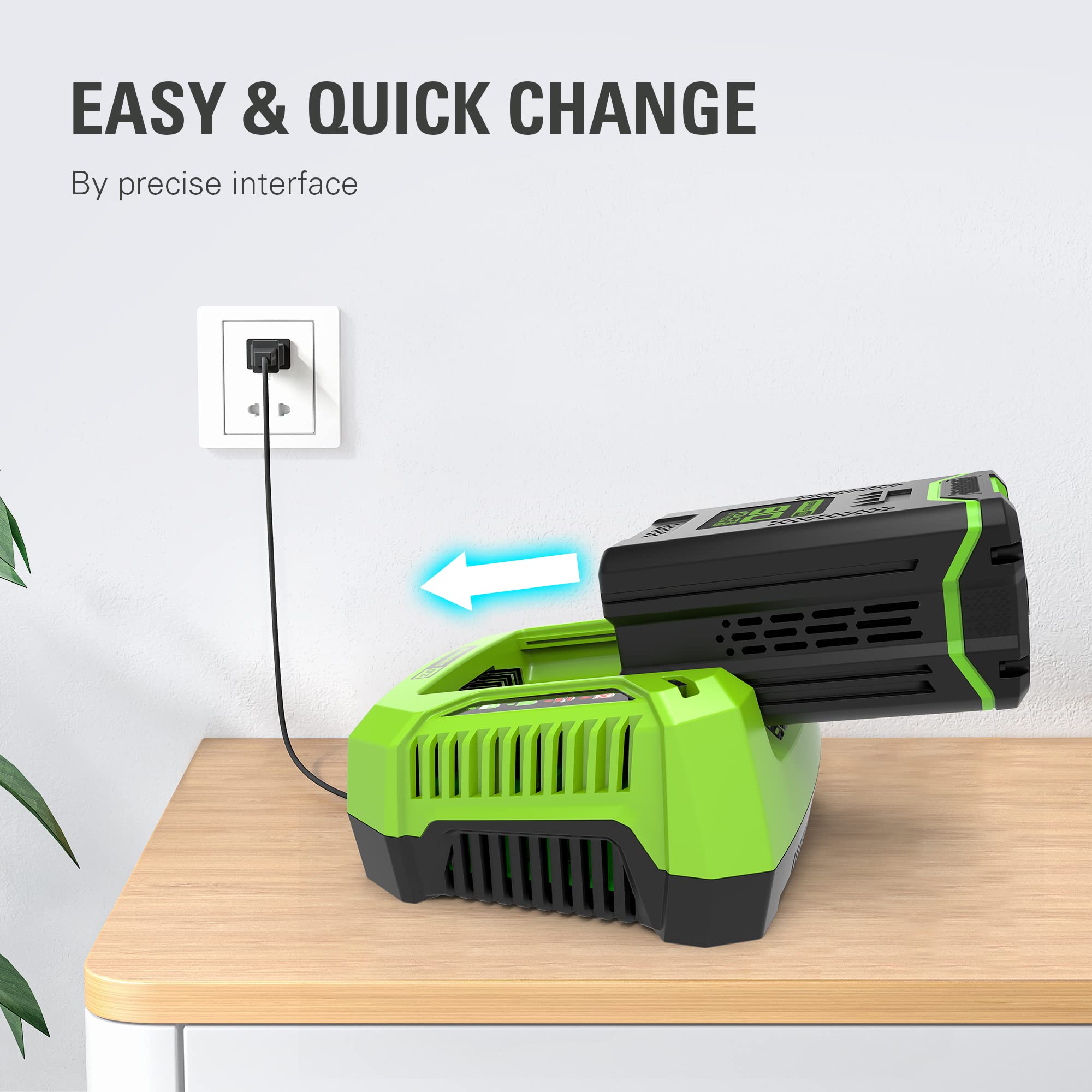 80V Rapid Battery Charger | Greenworks Tools