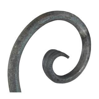 arteferro 17-34 in. x 4-516 in. x 12 in. Round Bar Center Boss With Forged Ends Raw Forged S-Scroll 13091