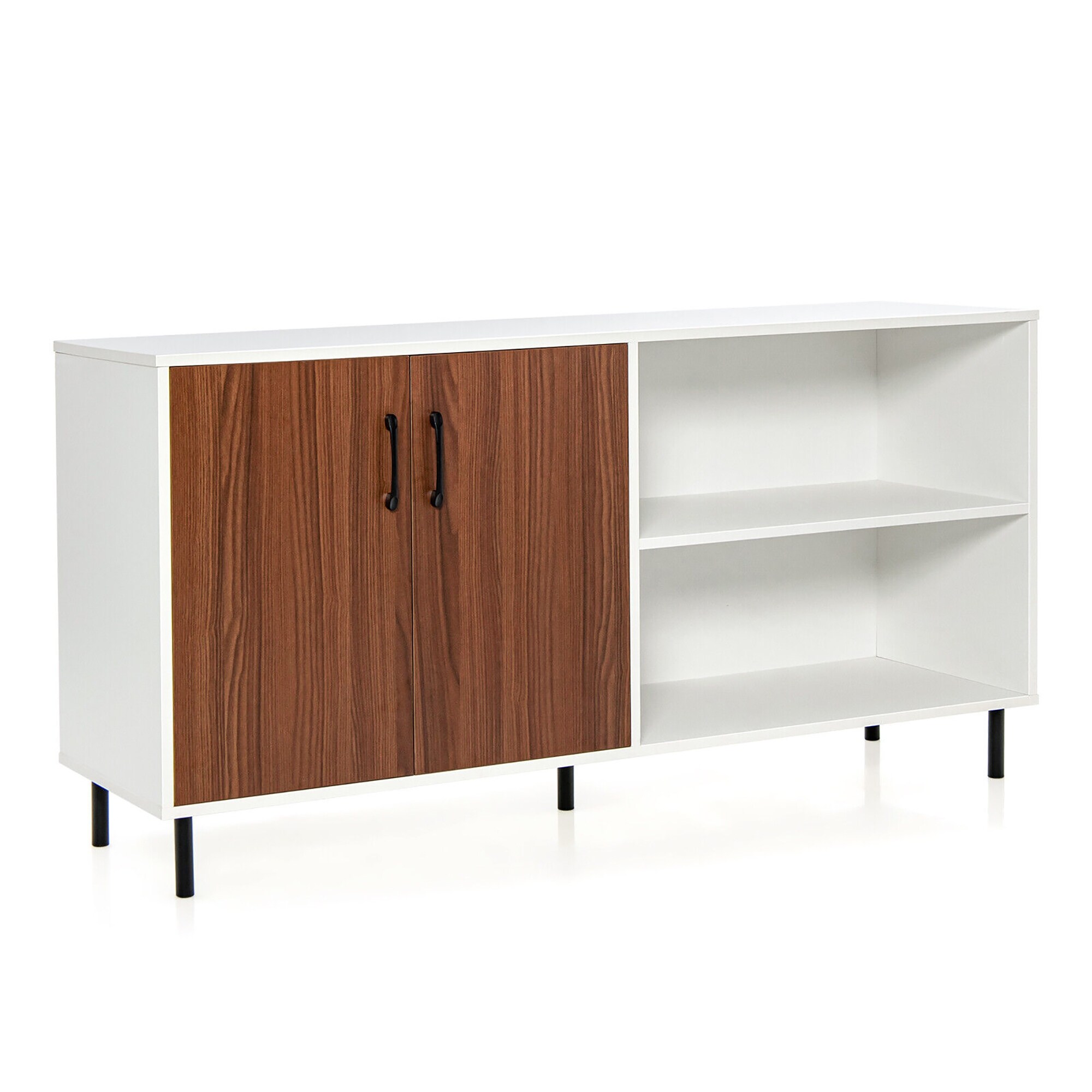 Gymax Modern Buffet Sideboard Kitchen Storage Cabinet w/ 2 Doors and