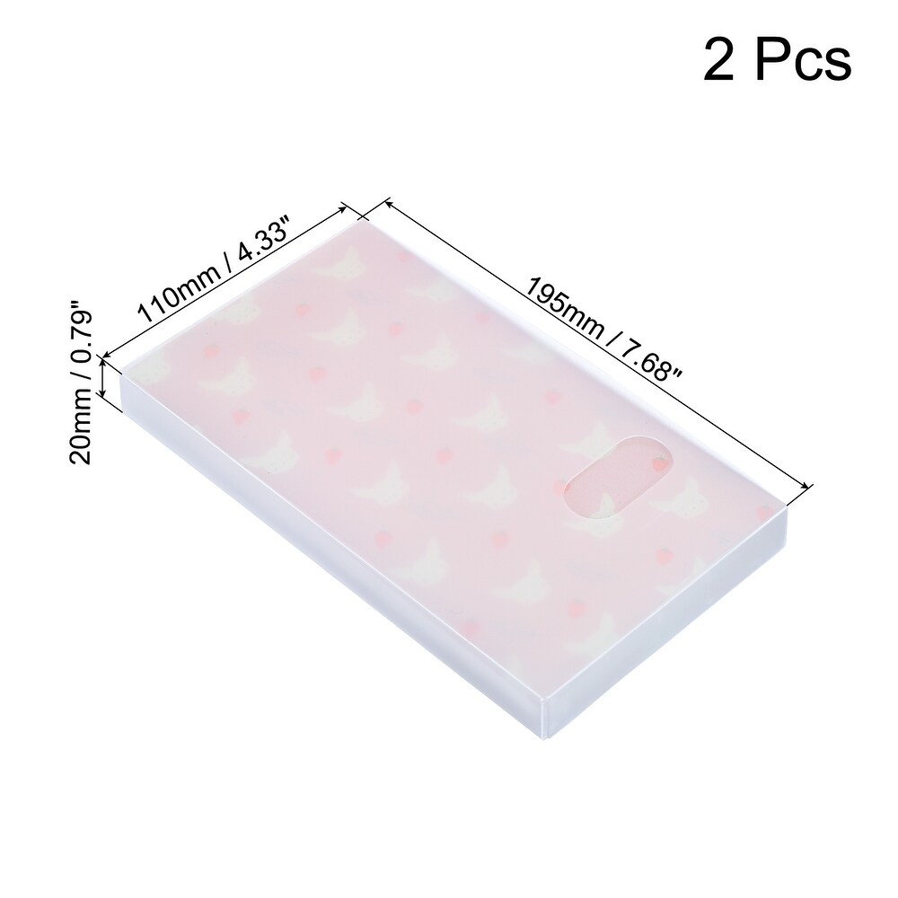 Plastic Business Card Holders Portable Card Binder Book Light Pink   Light Pink   2 Pack