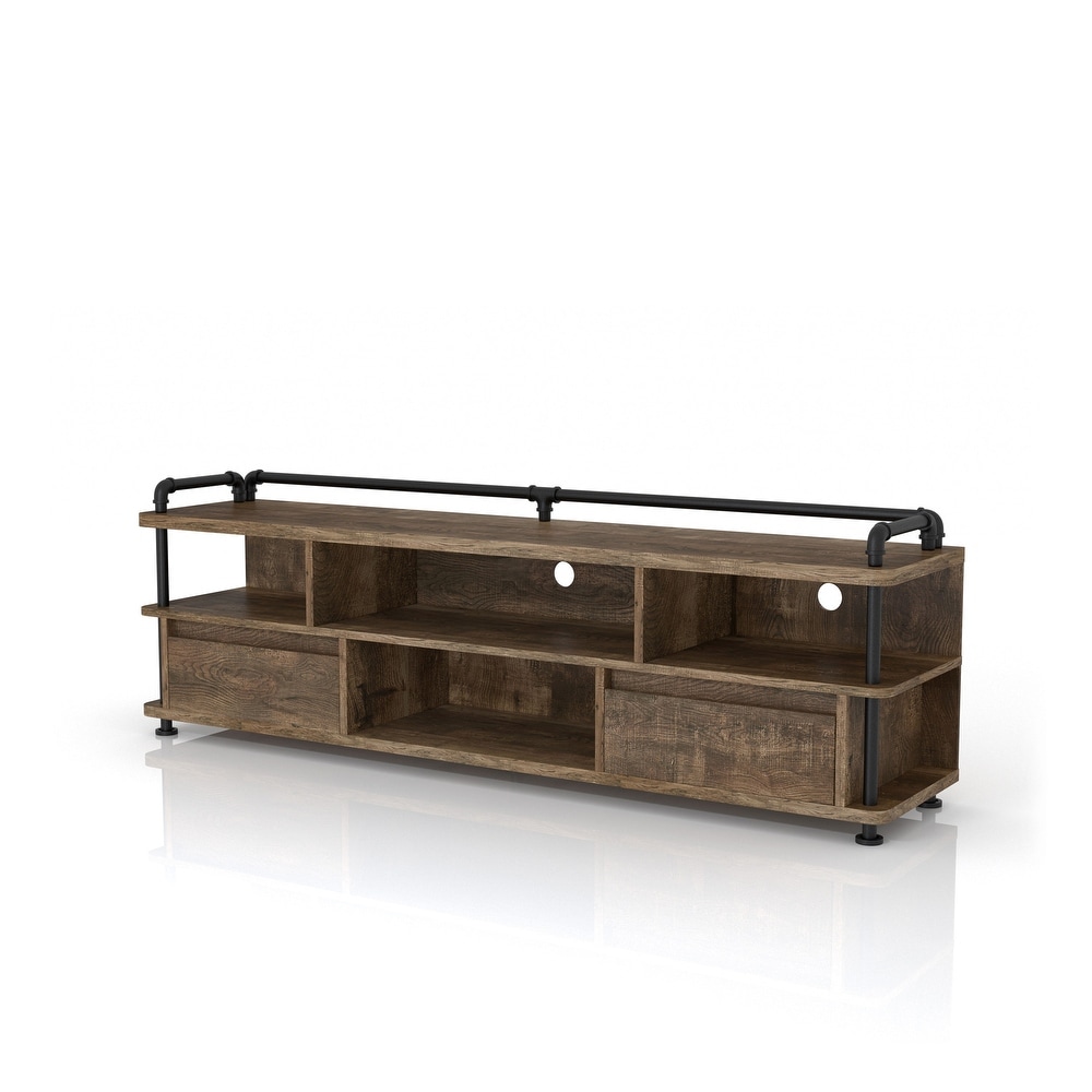 Albertus Industrial 71 inch Iron 4 Shelf TV Console by Furniture of America