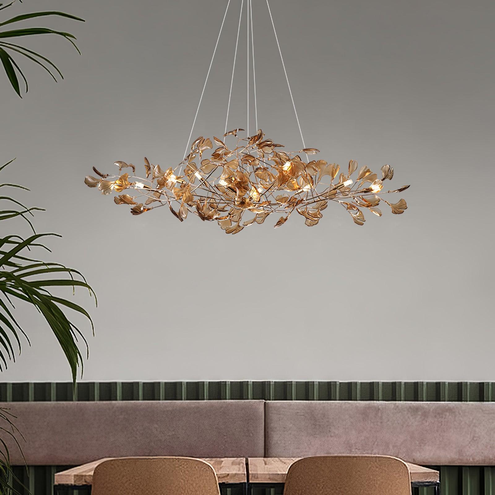 Acrylic Ginkgo Leaf Chandelier