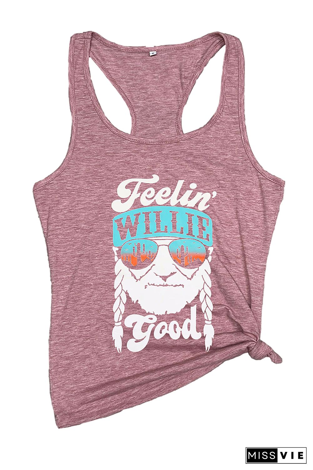 Feelin Good Print Sleeveless Tank Top Wholesale