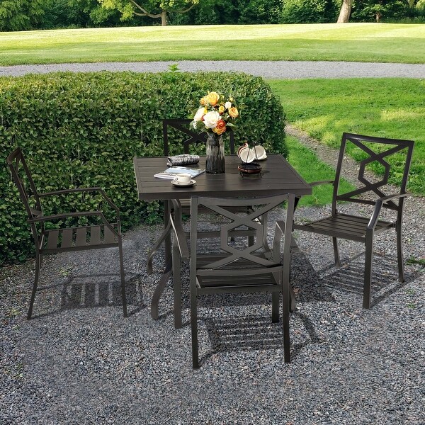 Nuu Garden Outdoor 5Piece Iron Dining Set