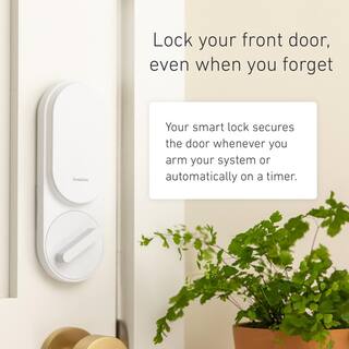 SimpliSafe Smart Lock WiFi Connected Wireless (Battery) with PIN Pad and Remote Access - White SLK100WW