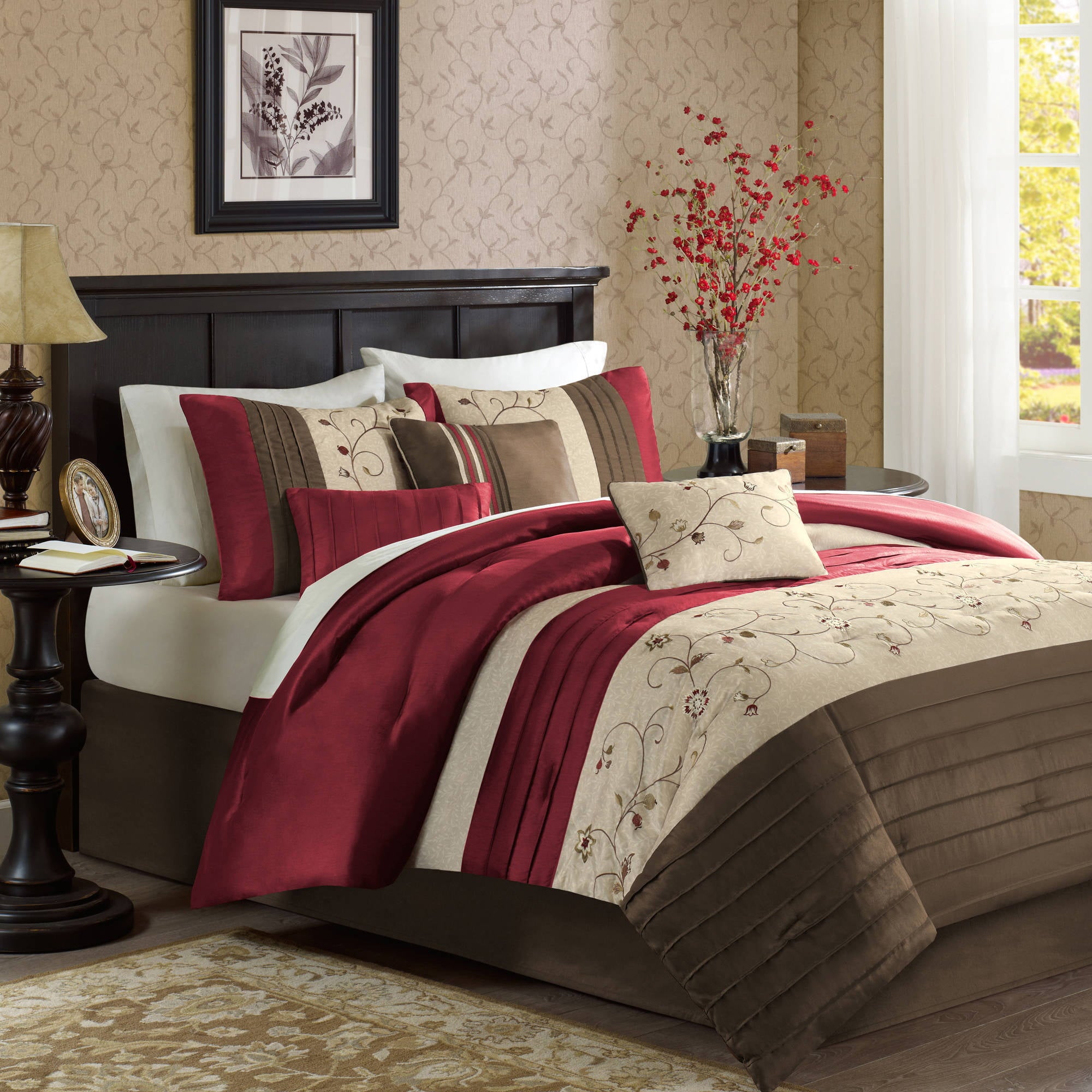 Home Essence Monroe 7 Piece Embroidered Comforter Set