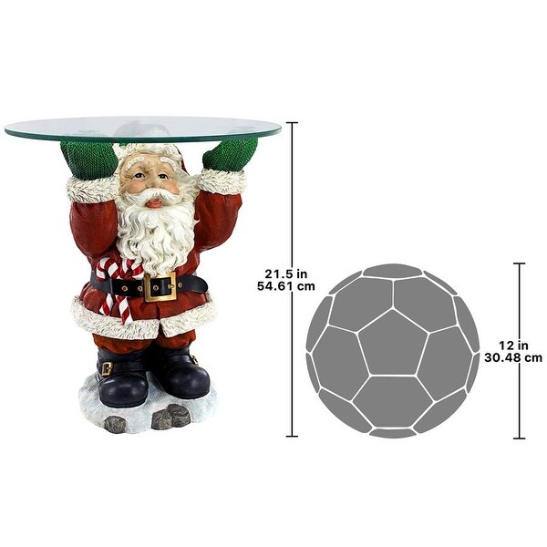 Design Toscano Santa Claus GlassTopped Christmas Table