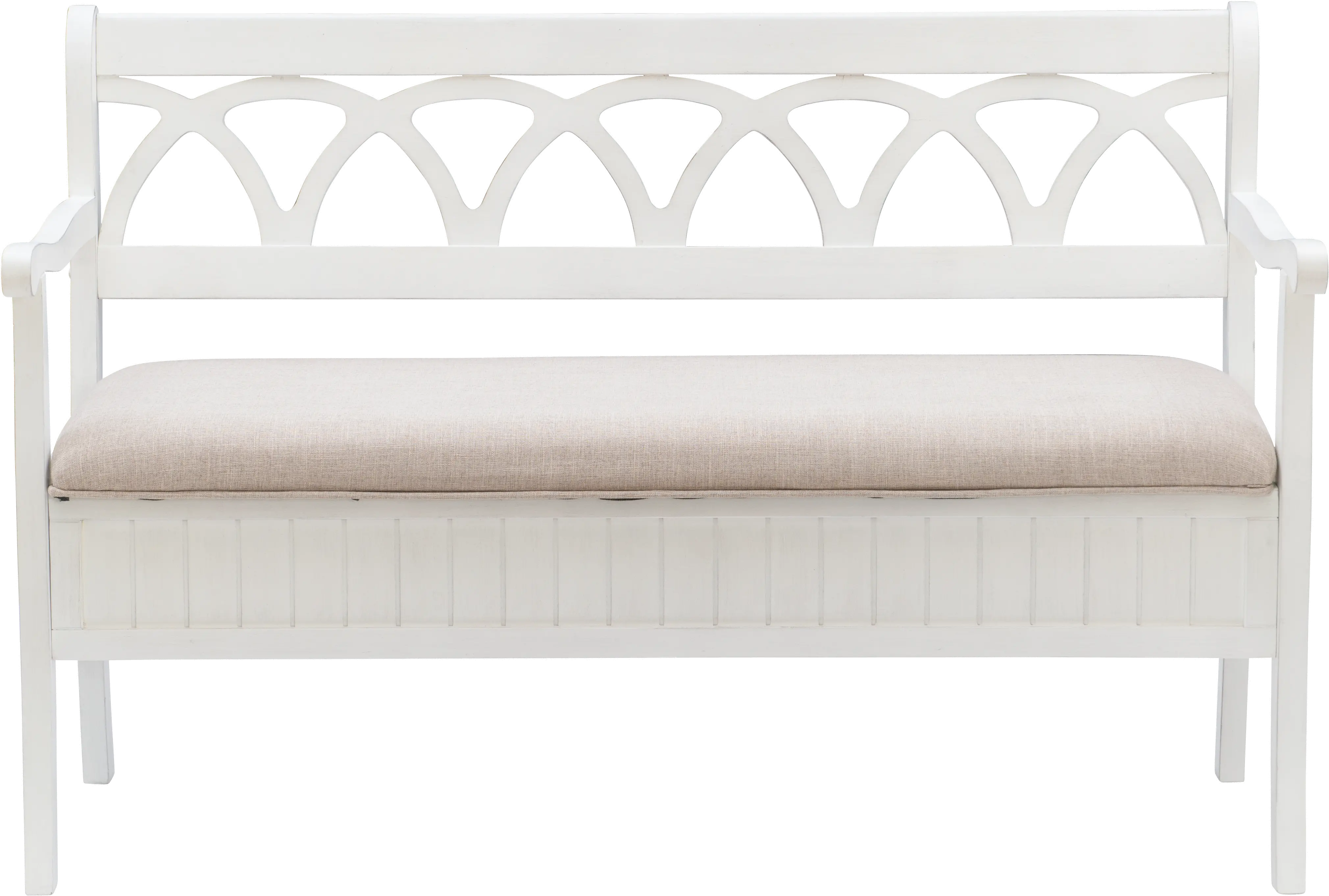 Winslett White Storage Bench