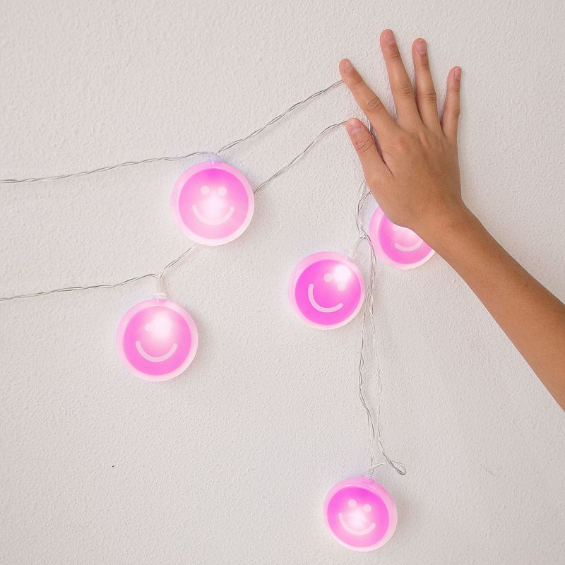 Packed Party Pink Smiley String Lights