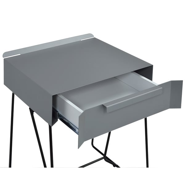 Furniture of America Omer Modern Metal 1-drawer Side Table