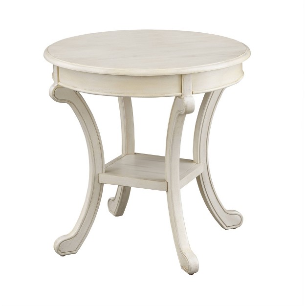 Marston Round Accent Table Cream Treasure Trove Accents