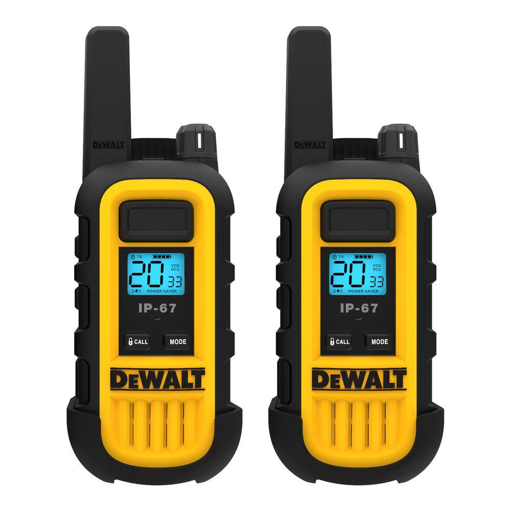 DW DXFRS300 Heavy-Duty 1-Watt Walkie Talkies (2-Pack) DXFRS300