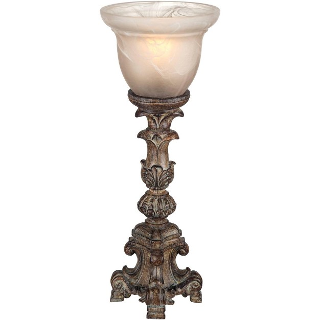 High Beige Wash Candlestick Alabaster Glass Shade For Bedroom Bedside Office