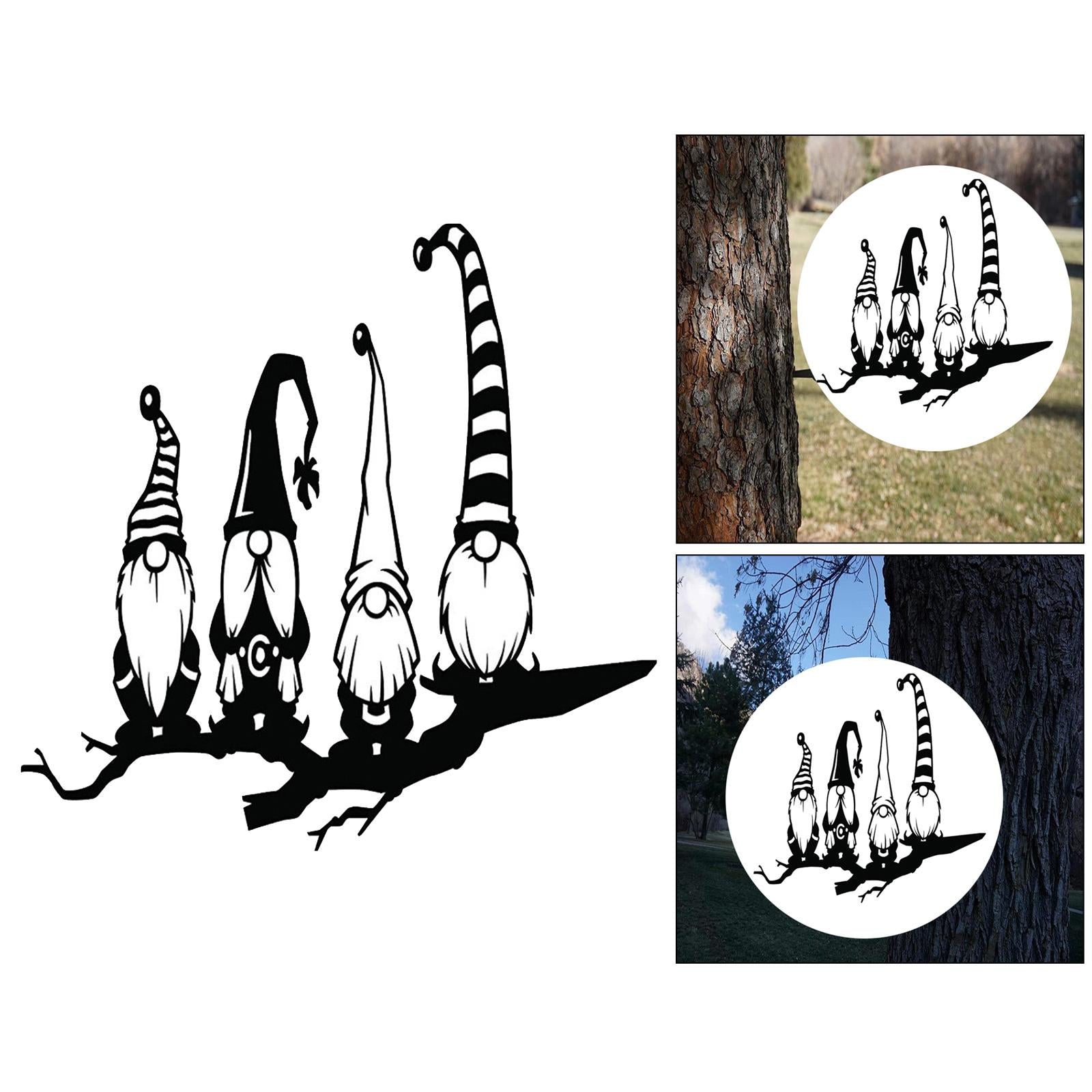 Iron Gnome Dwarfs Garden Silhouettes Wall Weather Vane