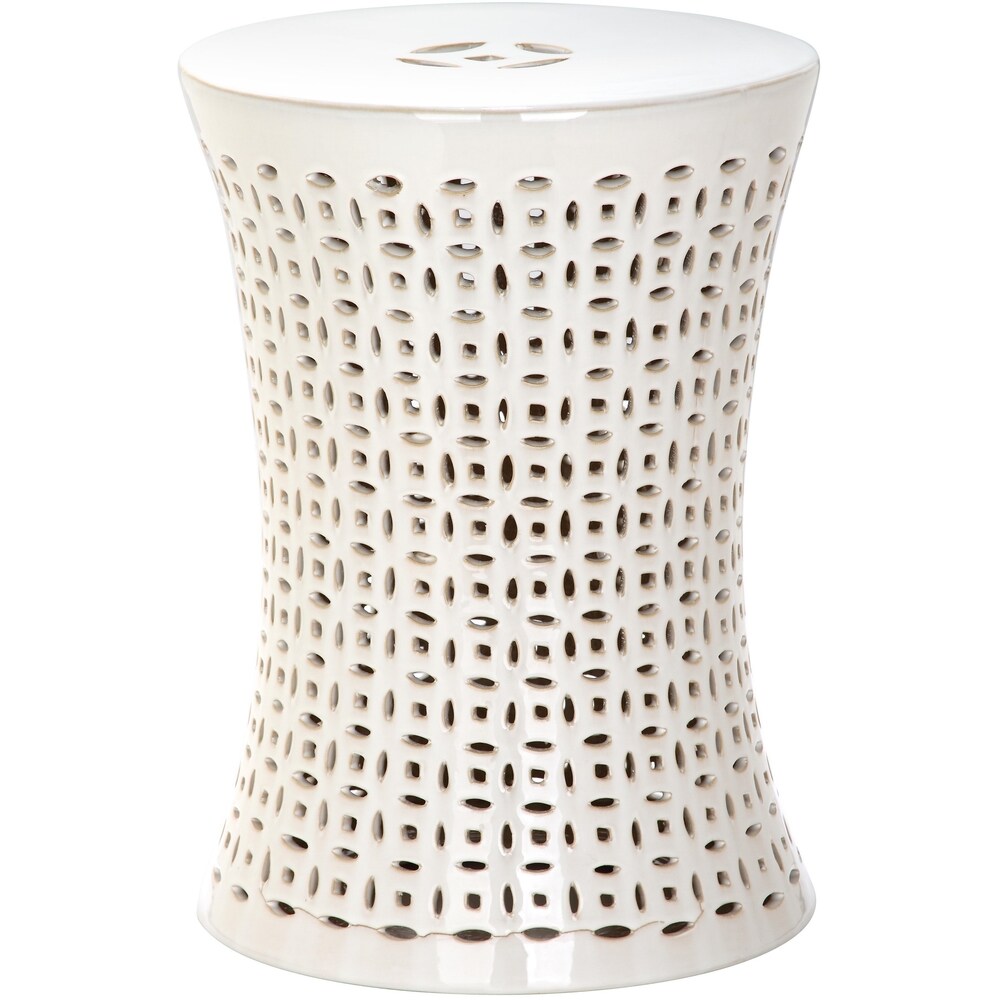 SAFAVIEH Camilla Cream Ceramic Decorative Garden Stool