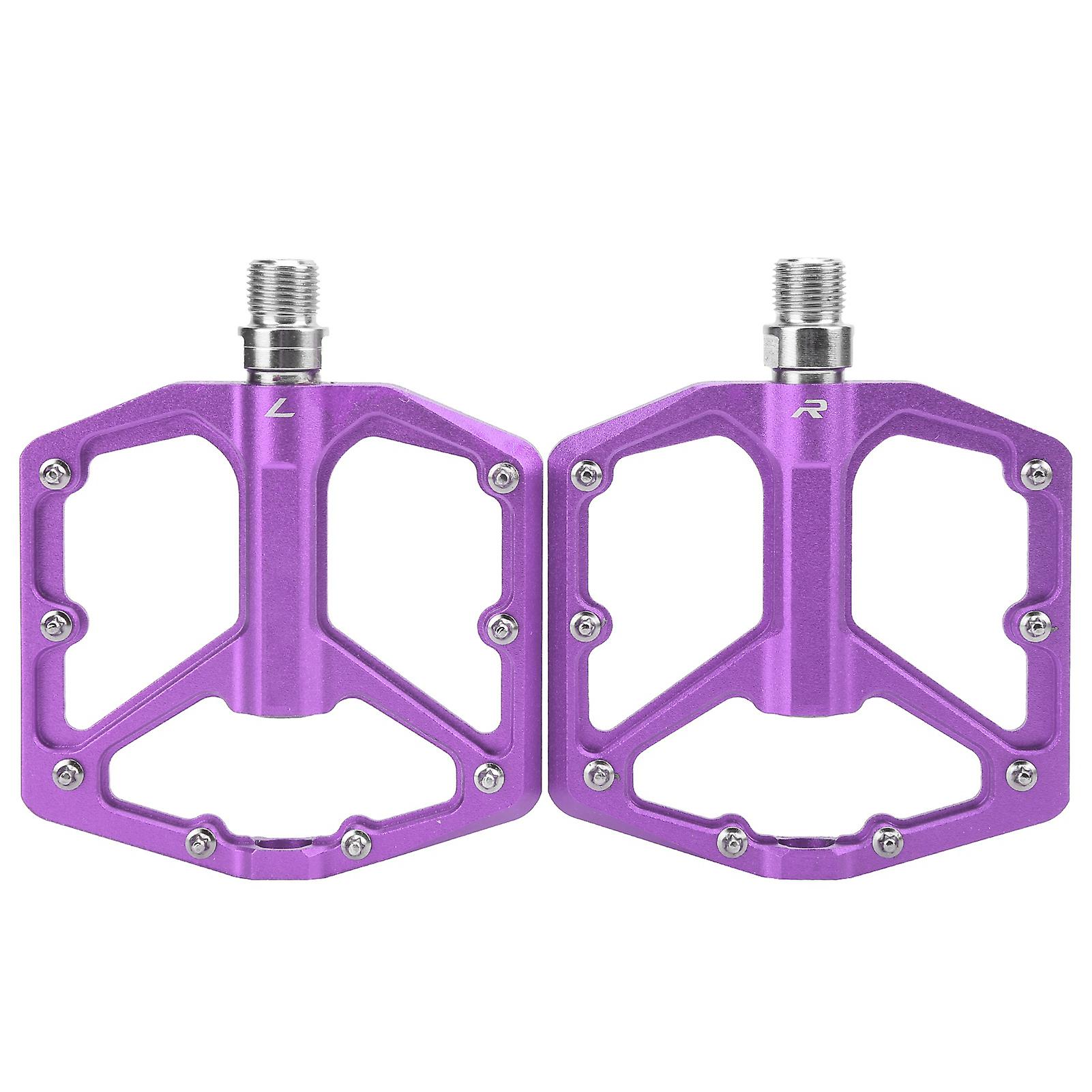 1 Pair Ztto Mountain Bike Pedals Aluminium Alloy Nonslip Bicycle Platform Flat Pedalspurple