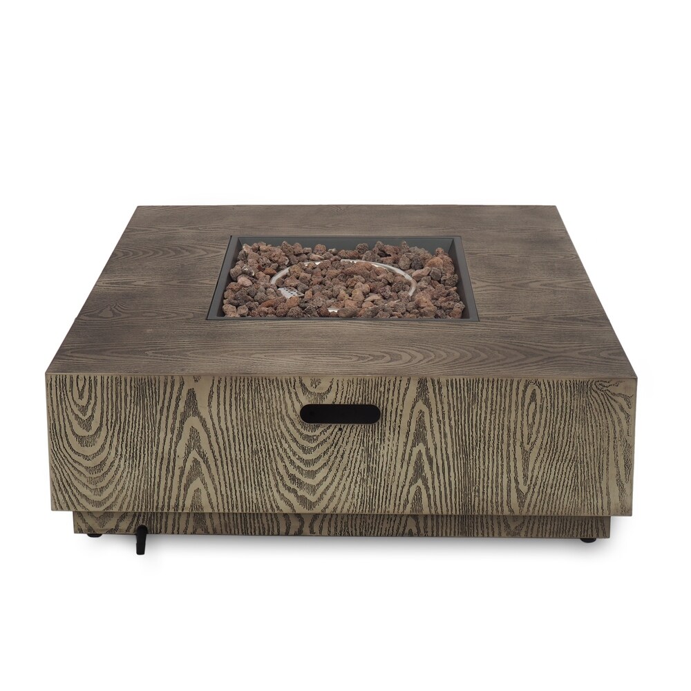 Wellington Outdoor Square Firepit by Christopher Knight Home